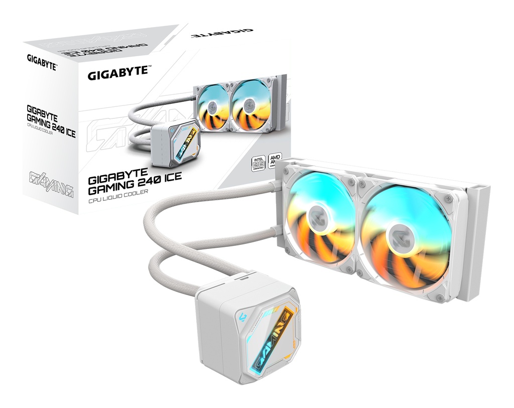 Gigabyte Gaming 240mm RGB AIO vatnskæling, hvít - image 2 [0e913b7b42]