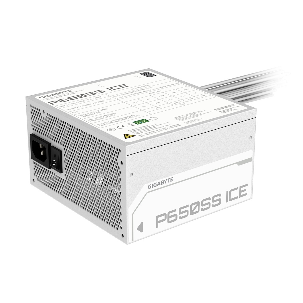 Gigabyte GP-P650SS Silver ICE 650W ATX 3.0 aflgjafi, 3 ára ábyrgð - Hvítur - image 9 [0f95ee2d23]