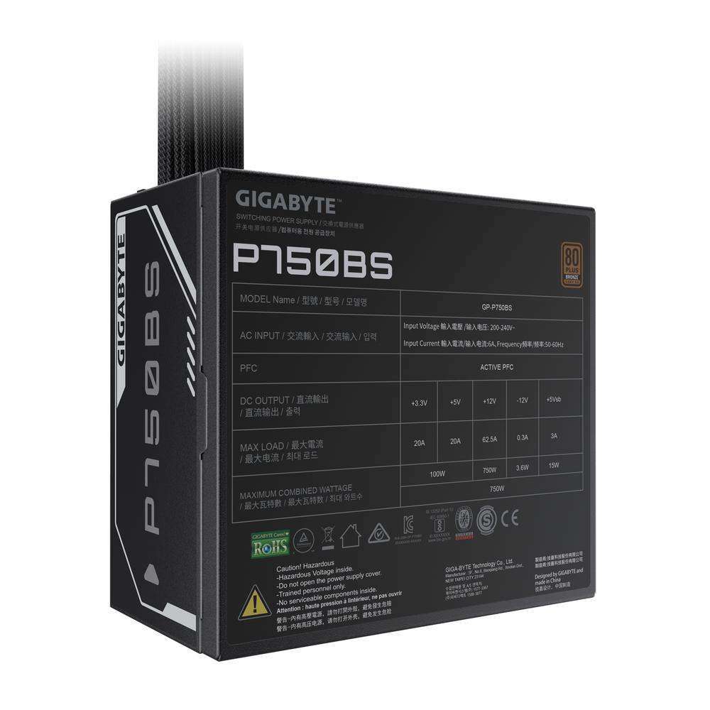 Gigabyte GP-P750BS Bronze 750W aflgjafi, 3 ára ábyrgð - image 6 [6148d0b09f]