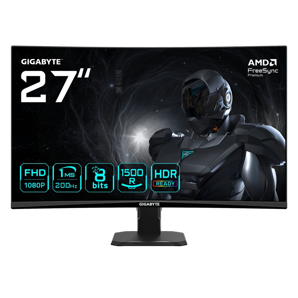 Gigabyte GS27FCA 27" FHD VA 200Hz 1ms leikjaskjár, svartur - image 2 [3a488cba85]