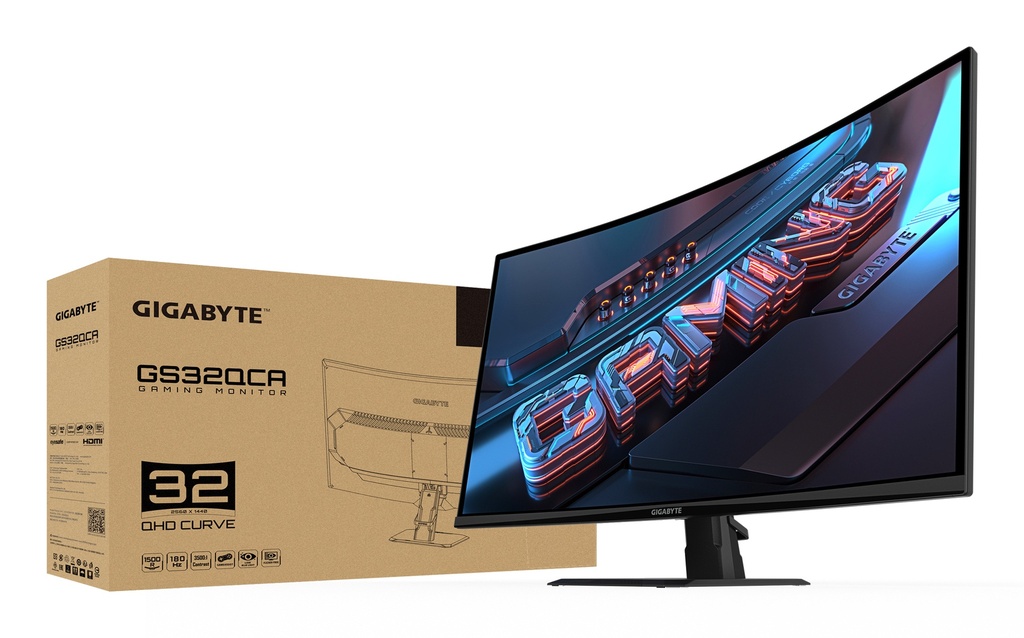 Gigabyte GS32QCA 32" VA QHD 180Hz 1ms Sveigður leikjaskjár, svartur - image 17 [f269c62d50]