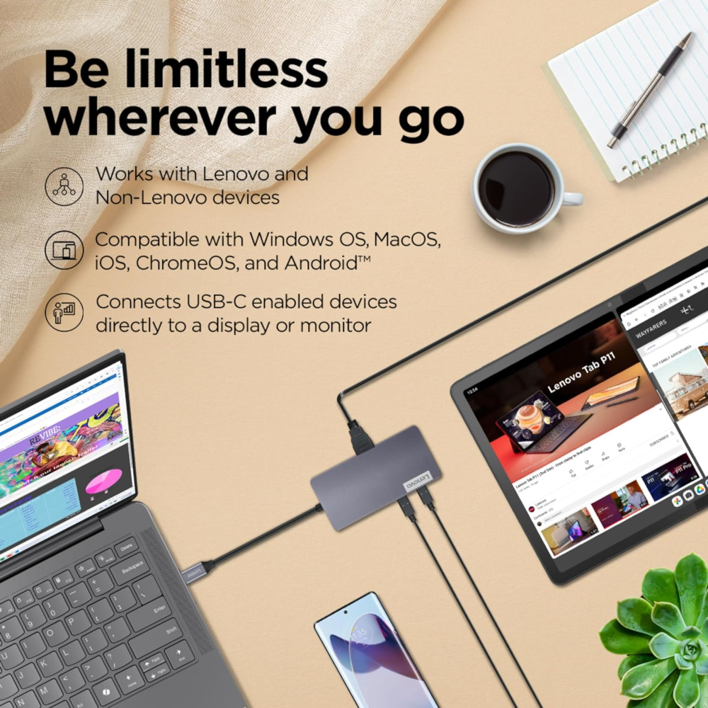 Lenovo 150 USB-C 100W fartölvudokka - image 5 [01d563785f]