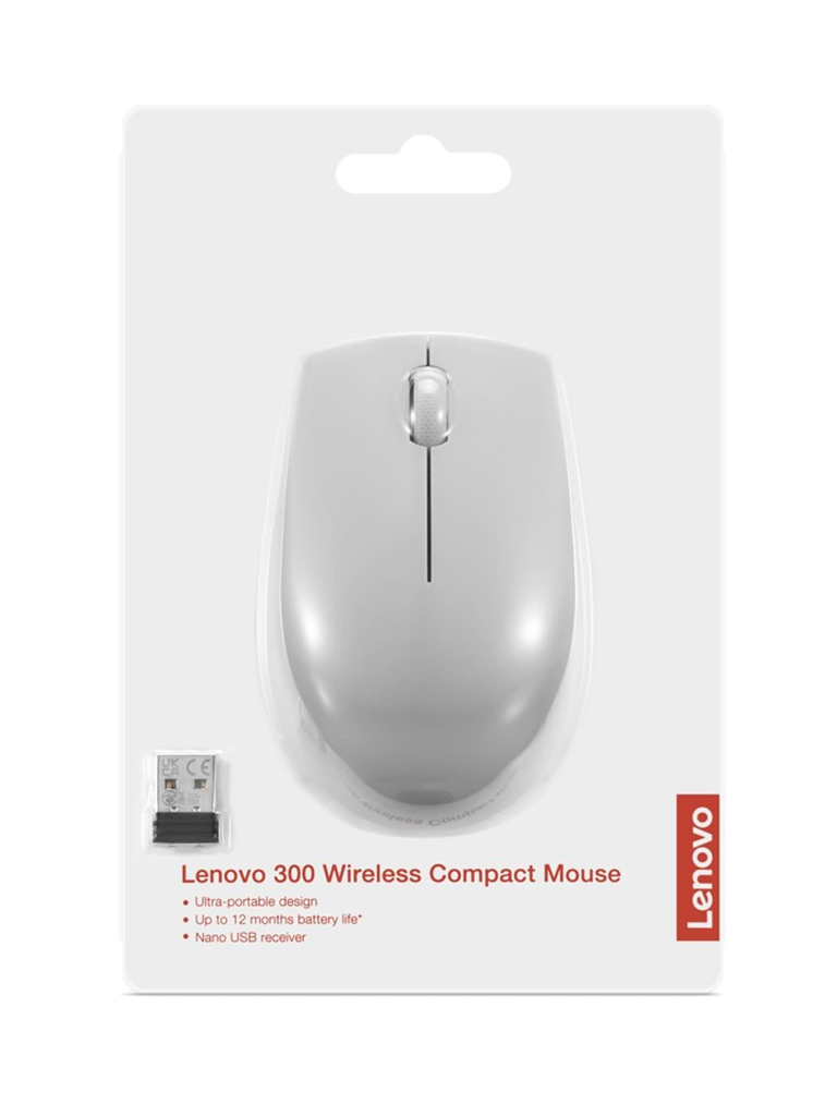 Lenovo 300 Compact þráðlaus fartölvumús, grá - image 7 [00d5dff9cf]