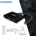 Energizer USB-C í HDMI, USB-A & USB-C HUB, svartur - image 4 [55baeeb81b]