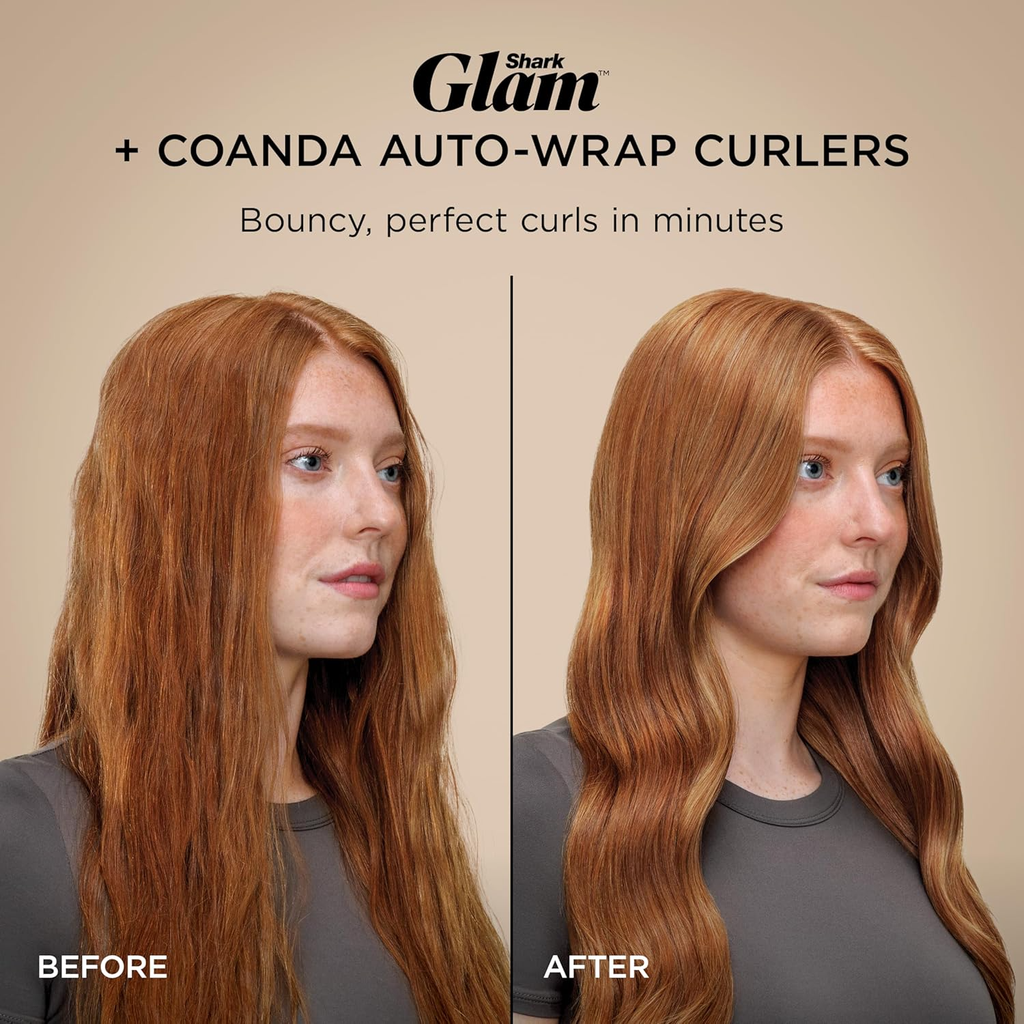 Shark Glam Straight Waves og Curls hármótunartæki, gyllt - image 19 [1f9dea51f2]