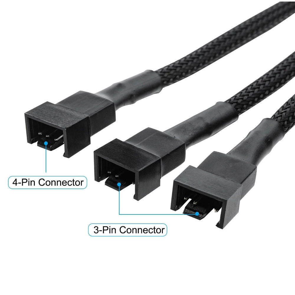 Splitter fyrir kassaviftur female 4pin í 3x 4pin male - image 2 [e18a2213a7]
