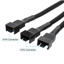 Splitter fyrir kassaviftur female 4pin í 3x 4pin male - image 2 [e18a2213a7]