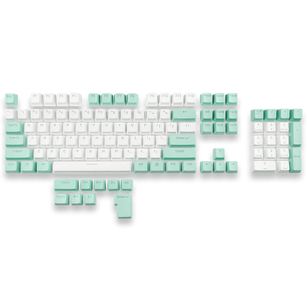 Mountain PBT baklýstir Keycaps, Aquamarine, ISO-UK - image 2 [5798e249b9]