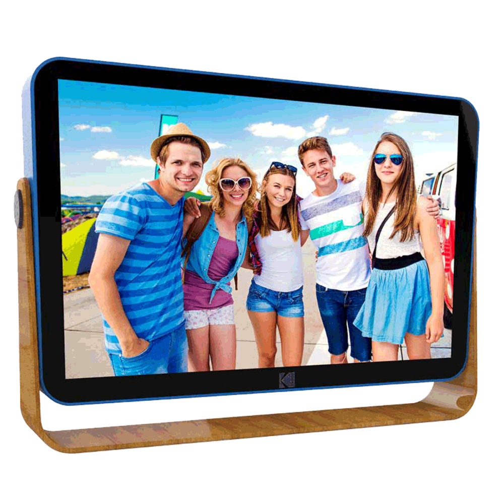 Kodak RWF-108H 10" WiFi stafrænn myndarammi með rafhlöðu, sjávarblár á viðarstandi - image 18 [29fe9159e1]