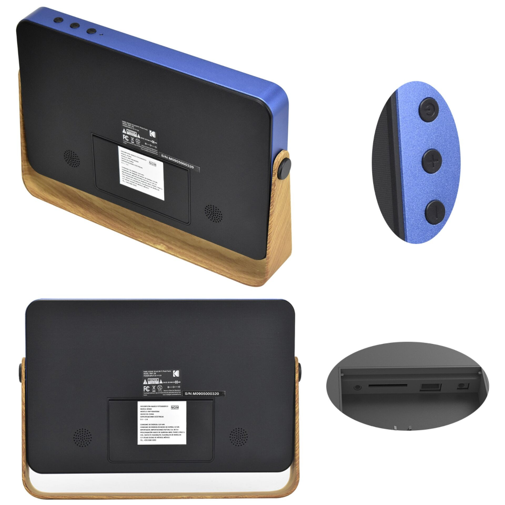 Kodak RWF-108H 10" WiFi stafrænn myndarammi með rafhlöðu, sjávarblár á viðarstandi - image 19 [3ef45cd7f3]
