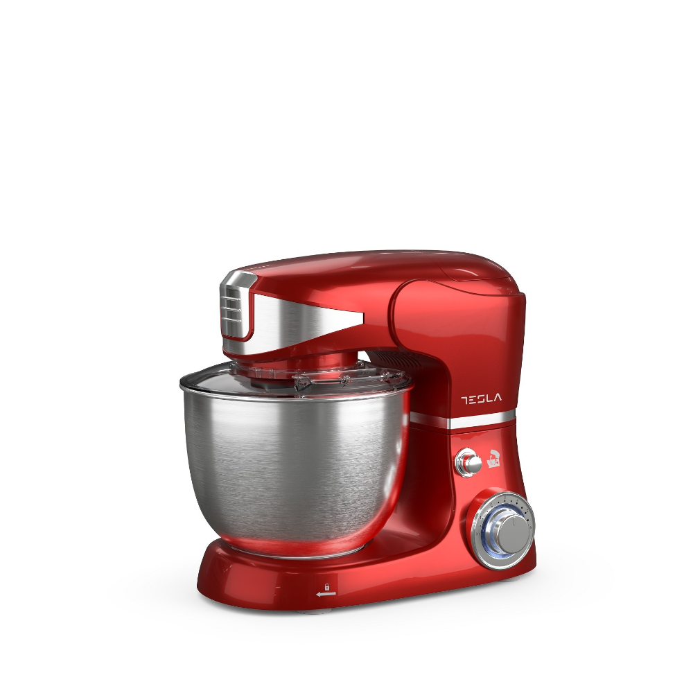 Tesla 3in1 Kitchen Robot hrærivél, 5L hræriskál, 1.5L blandari, Hakkavél, 1000W, Metalic rauð - image 5 [22f2f2373e]