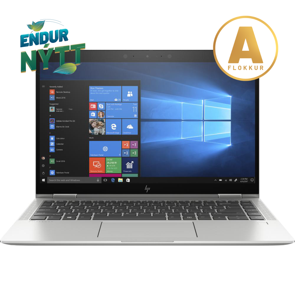 HP EliteBook x360 1040 G6 2in1 fartölva 14" FHD i5-8365U 8/256GB W11P, Silfur, endurnýtt - image 2 [55c4387413]