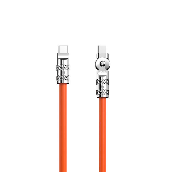 Dudao USB-C í USB-C 120W 180° hleðslukapall 1m, appelsínugulur - image 2 [a3537a2b2c]