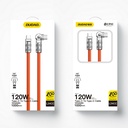 Dudao USB-C í USB-C 120W 180° hleðslukapall 1m, appelsínugulur - image 8 [74862d031e]