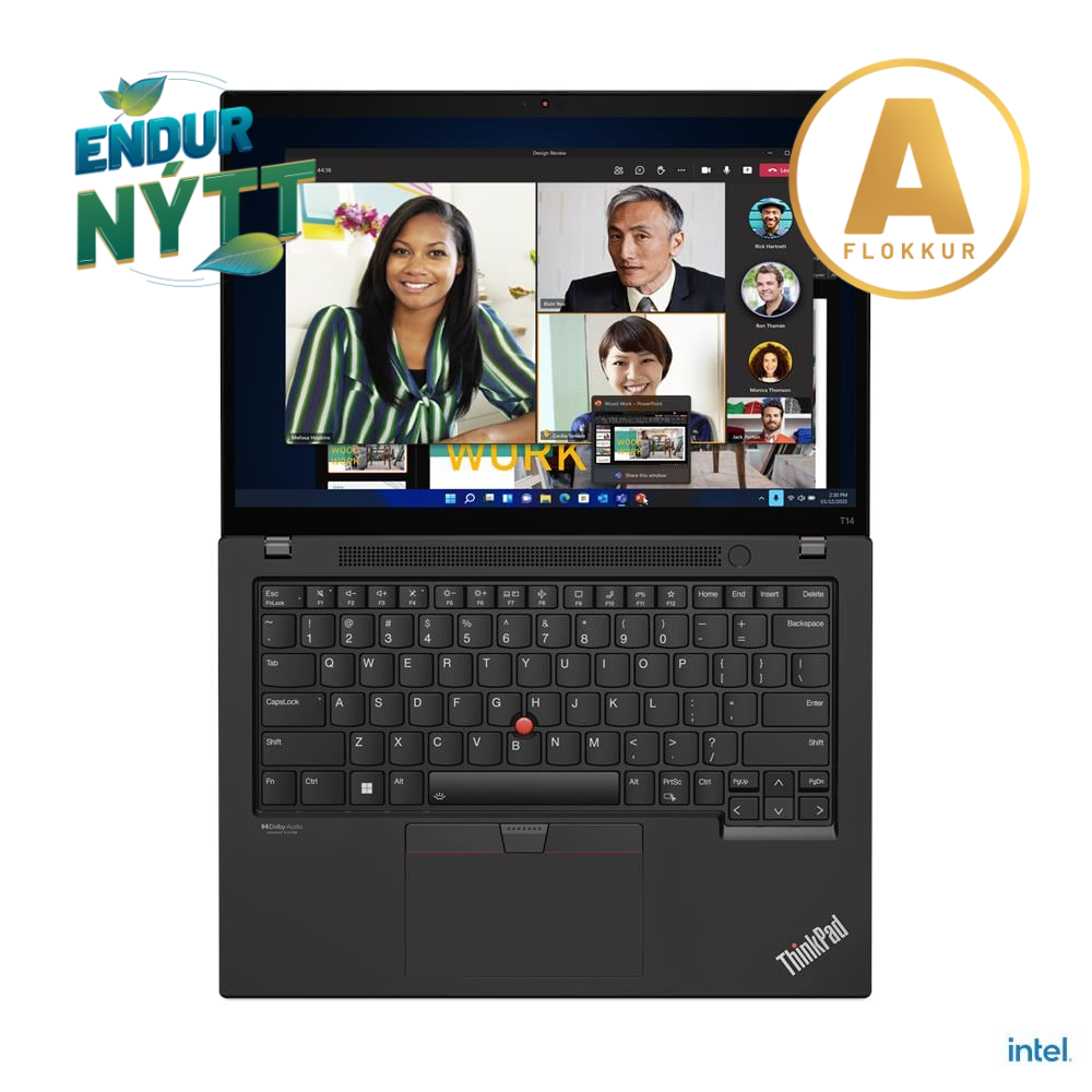 Lenovo ThinkPad T14 G3 fartölva 14" FHD+ i5-1245U 16/256GB W11P, endurnýtt - image 6 [02505f8b32]