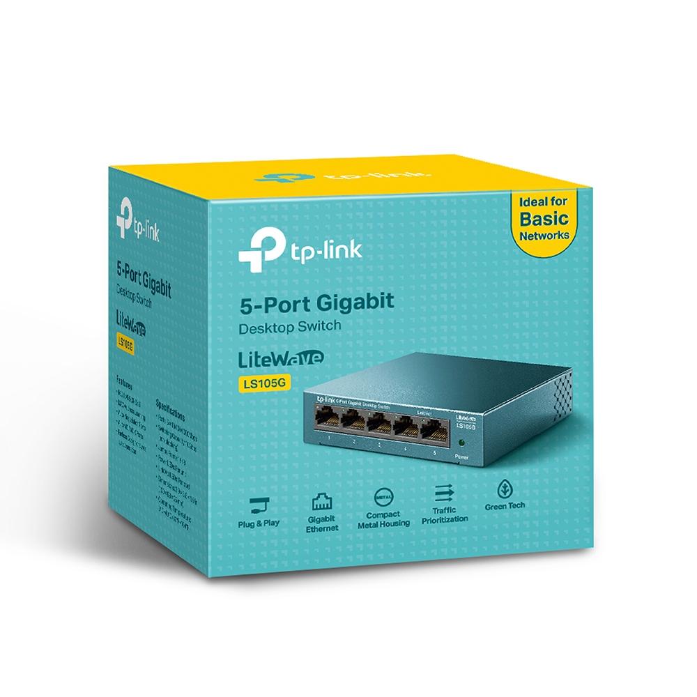 TP-Link 5 porta 10/100/1000Mbps switch LS105, Blár - image 6 [5f293801a5]