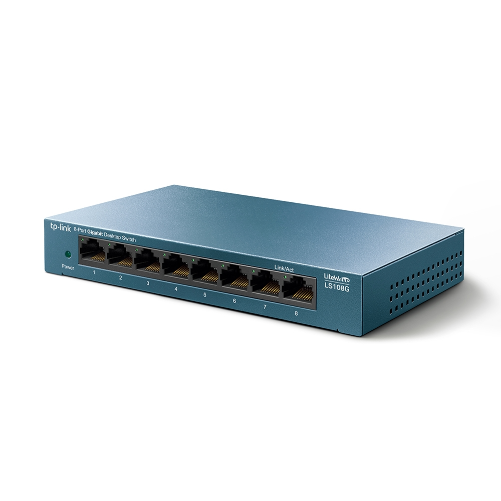 TP-Link 8 porta 10/100/1000Mbps switch LS108, Blár - image 3 [f80933761d]