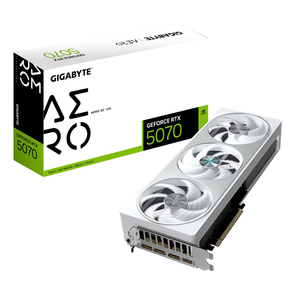 Gigabyte GeForce RTX 5070 12GB Aero OC skjákort, Silfur - image 2 [5c73b3c27f]