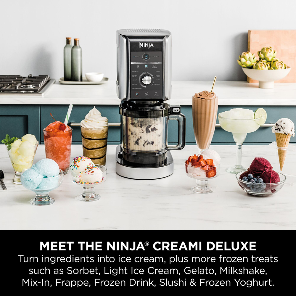 Ninja CREAMi Deluxe 10-in-1 NC502EU ísvél, 10 kerfi, 2x 709ml XL ílát - image 9 [7ca3124e91]