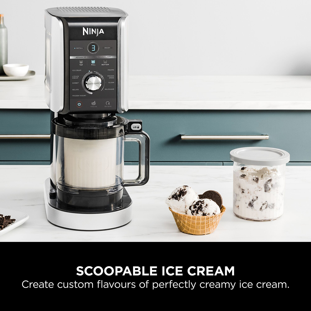 Ninja CREAMi Deluxe 10-in-1 NC502EU ísvél, 10 kerfi, 2x 709ml XL ílát - image 11 [4adfa6499c]