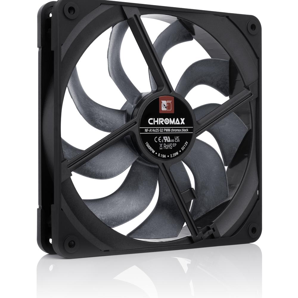 Noctua NF-A14x25 G2 Chromax hljóðlát kassavifta, 6 ára ábyrgð - image 4 [df102fe82a]