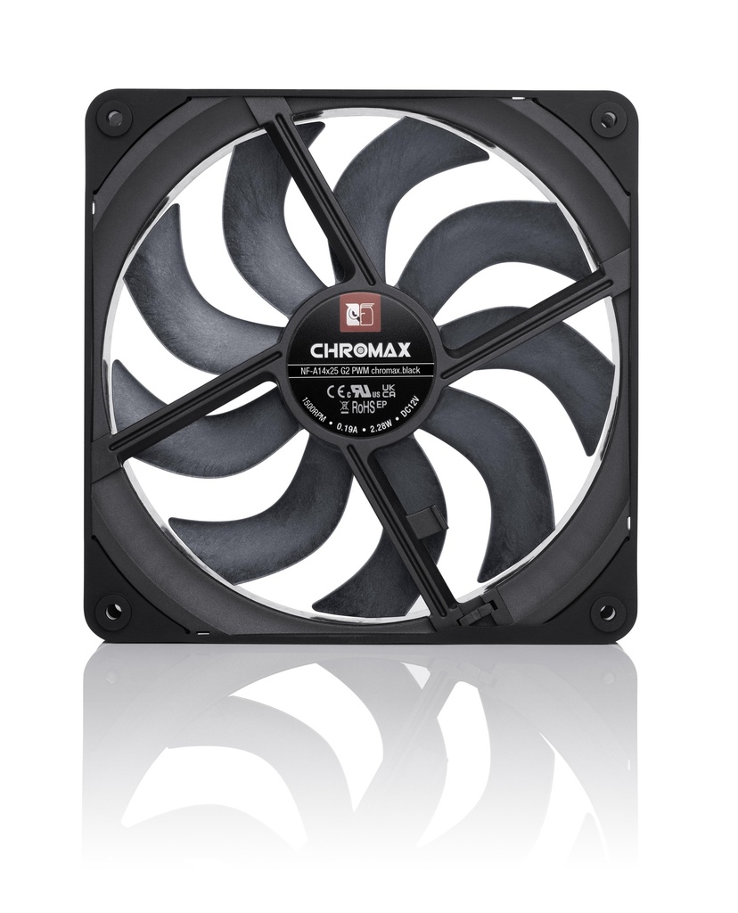 Noctua NF-A14x25 G2 Chromax hljóðlát kassavifta, 6 ára ábyrgð - image 7 [2a24b7886c]