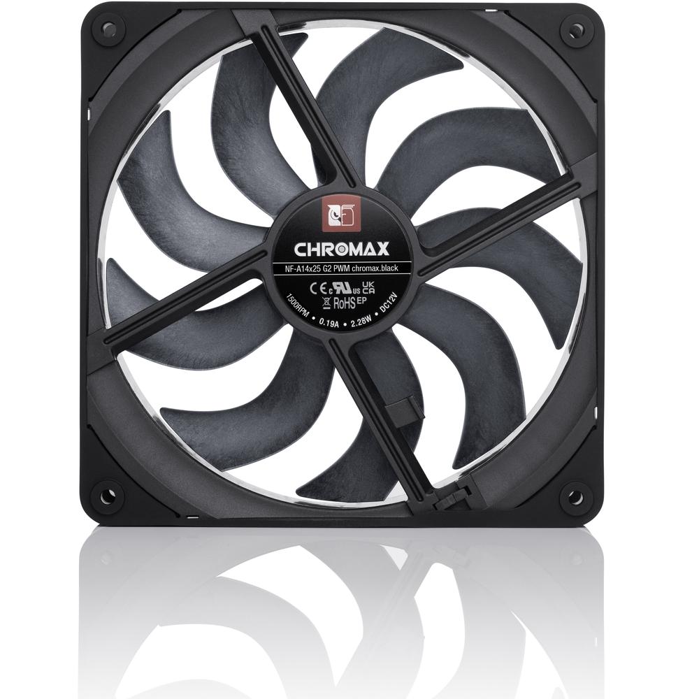 Noctua NF-A14x25 G2 Chromax hljóðlát kassavifta, 6 ára ábyrgð - image 8 [d2a2d0ebd1]