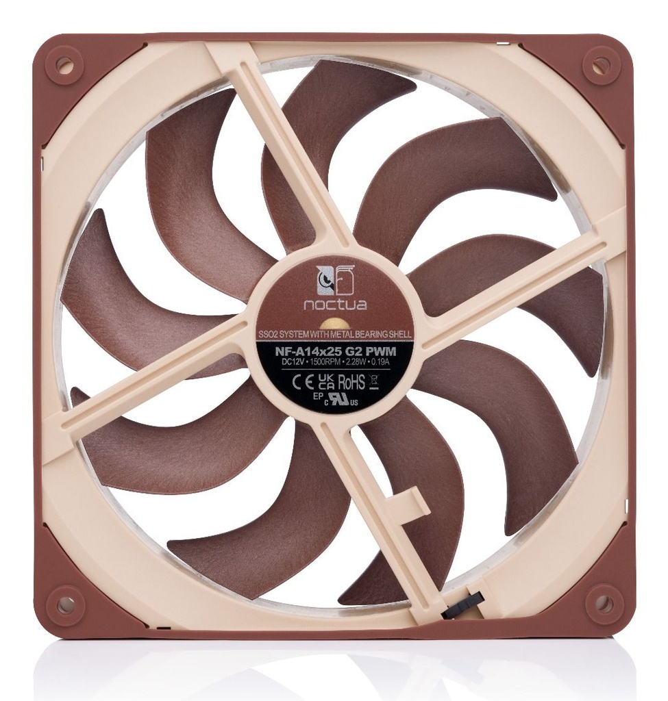 Noctua NF-A14x25 G2 hljóðlát kassavifta, 6 ára ábyrgð - image 7 [572f83cfe9]