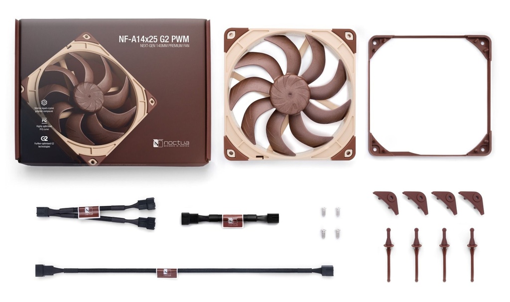 Noctua NF-A14x25 G2 hljóðlát kassavifta, 6 ára ábyrgð - image 9 [cbc4a51e73]