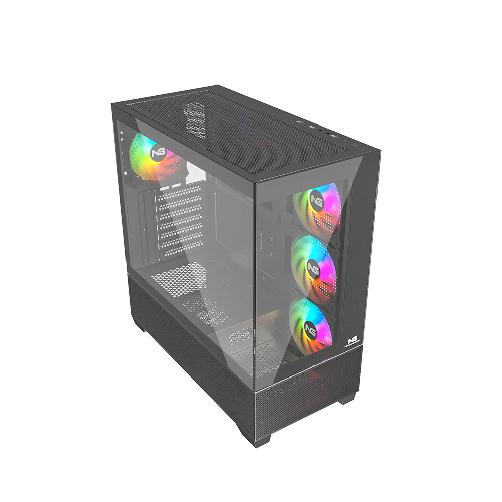 Nordic Gaming Hugin ATX TG RGB turnkassi m. glugga, Svartur - image 6 [895f3aa907]