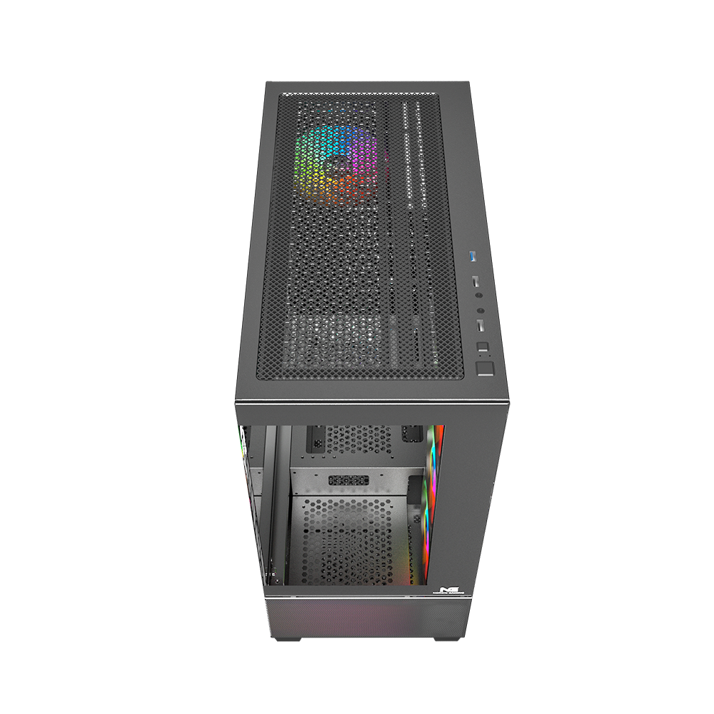 Nordic Gaming Hugin ATX TG RGB turnkassi m. glugga, Svartur - image 8 [c2bbc567d9]