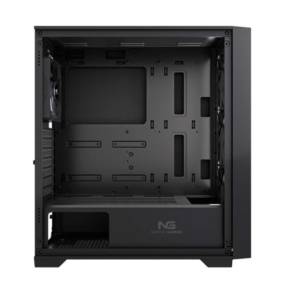 Nordic Gaming Ratatosk ATX turnkassi með viðarpanel, svartur - image 3 [58ecf8473e]