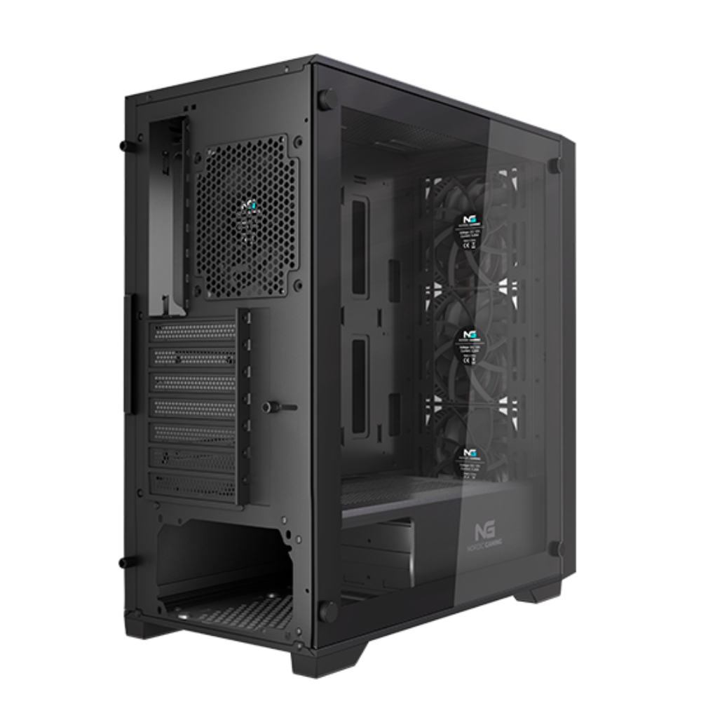 Nordic Gaming Ratatosk ATX turnkassi með viðarpanel, svartur - image 4 [dd7823f6c8]
