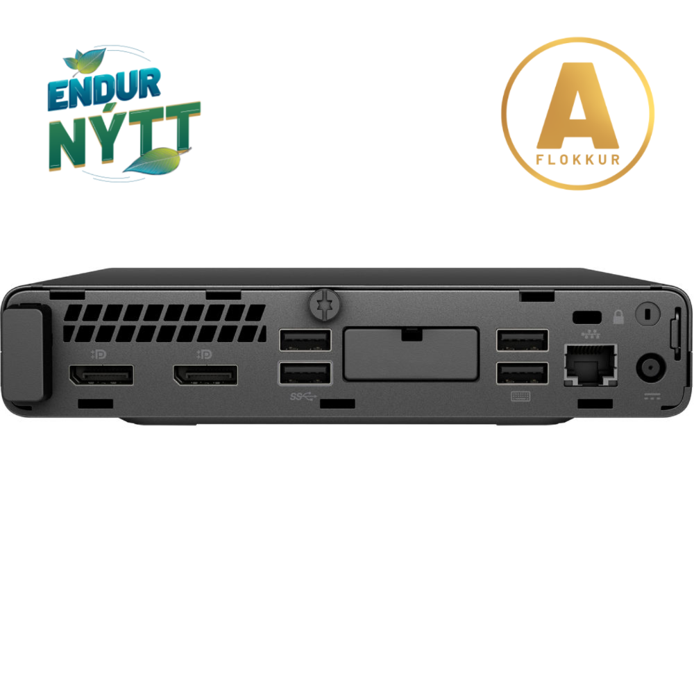 HP EliteDesk 600 G4 smátölva i5-9500T 16/256GB Wifi, W11P, endurnýtt - image 8 [44060a3555]