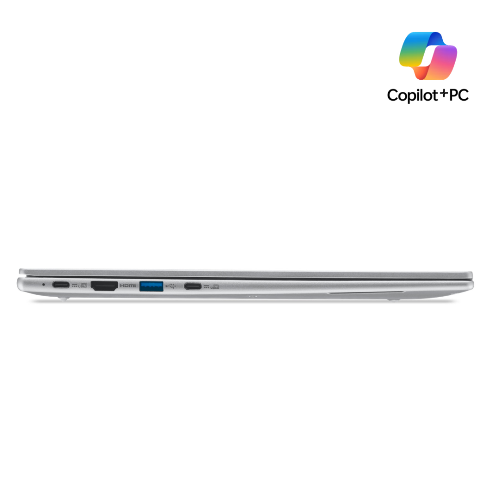 Acer Swift Air 16 AI+ fartölva, 16" OLED FHD+ R5-5-330 AI 16/512GB W11, Silfur - image 8 [02e327b98c]