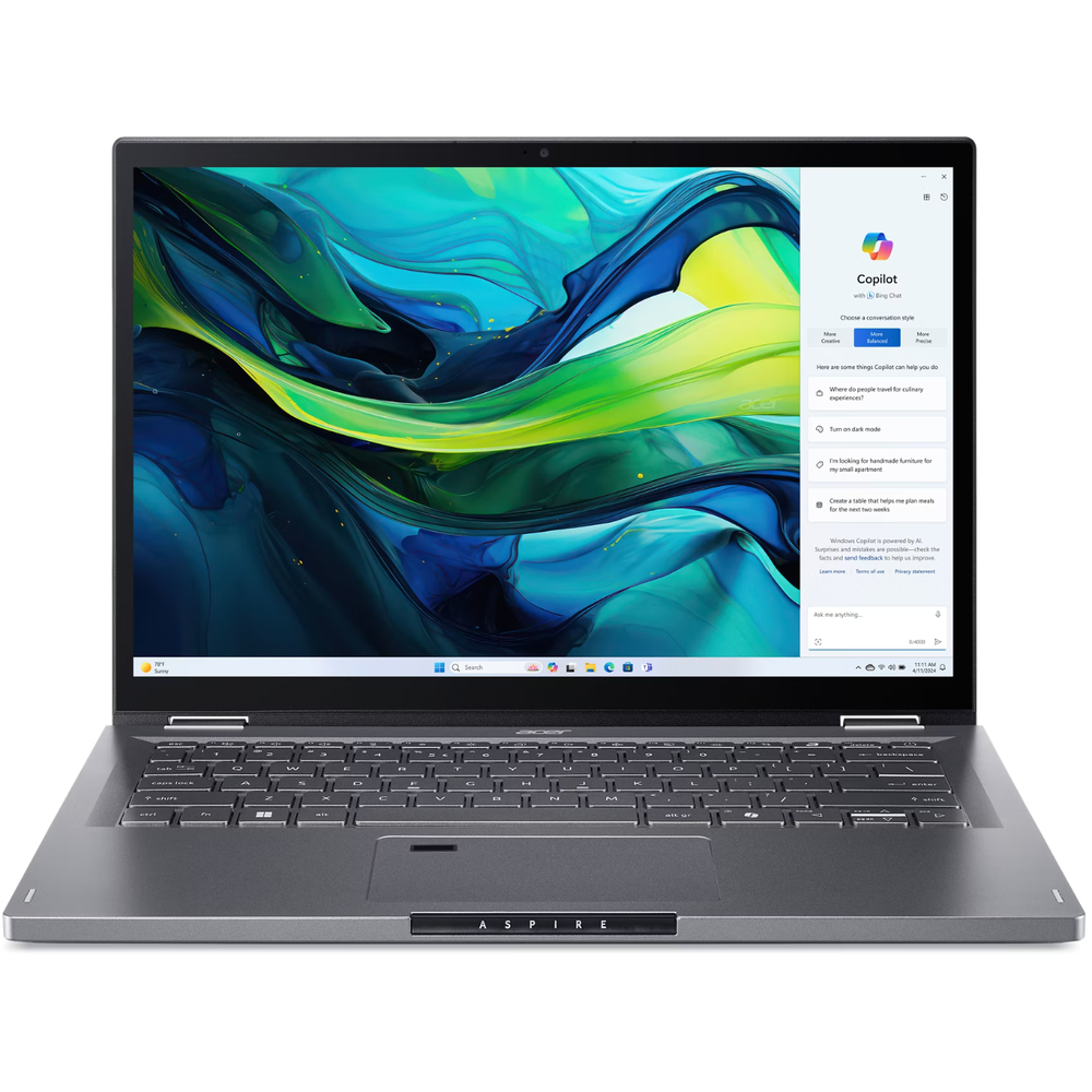 Acer Aspire Spin AI 2in1 fartölva 14" FHD+ Intel Ultra 5-115U AI 16/512GB W11, Stál grá - image 6 [01ea7cf9b1]