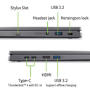 Acer Aspire Spin AI 2in1 fartölva 14" FHD+ Intel Ultra 5-115U AI 16/512GB W11, Stál grá - image 20 [c655cd1670]