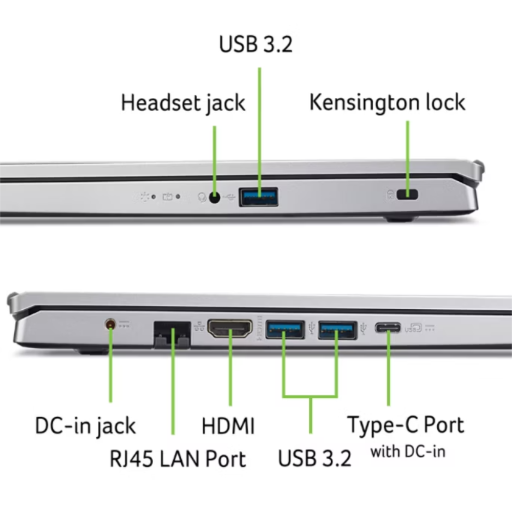 Acer Aspire Go 15 fartölva, 15,6" FHD R7-5825U 32GB 1TB W11, silfur - image 8 [9fba27df23]