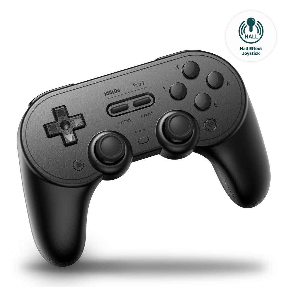 8BitDo Pro 2 þráðlaus Bluetooth Hall-Effect stýripinni fyrir Switch 2, Svartur - image 2 [55bee89e16]
