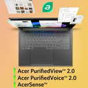 Acer Aspire 16 AI+ fartölva, 16" FHD+120 Ryzen AI-5-340 16/512GB W11, nps, Stál grá - image 10 [9fc8fe2bd2]