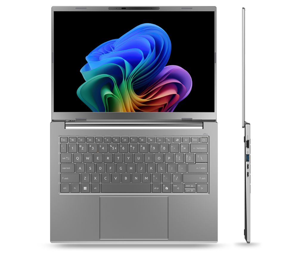 Acer Aspire 14 AI+ fartölva, 14" OLED FHD+ Ryzen AI-5-340 16GB 1TB W11, Stál grá - image 3 [d5263d92fc]