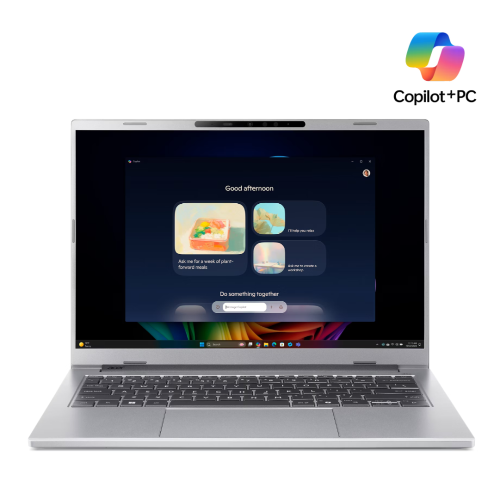 Acer Aspire 14 AI+ fartölva, 14" OLED FHD+ Ryzen AI-7-345 16/512GB W11, nps, Stál grá - image 2 [9646d4f39f]