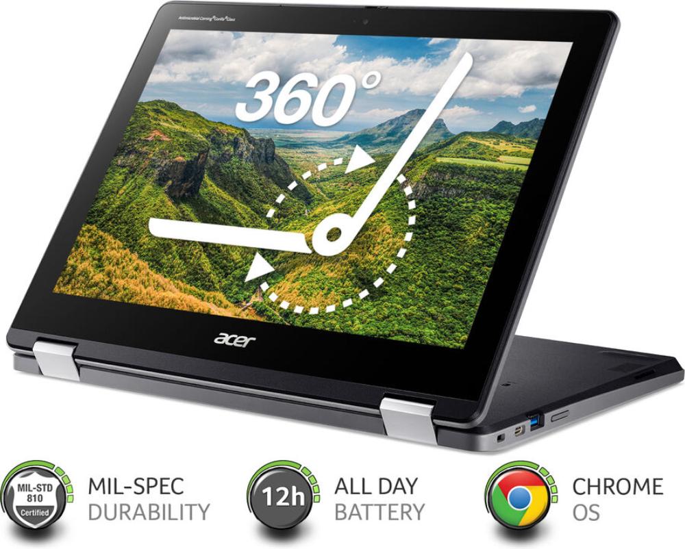 Acer Chromebook Spin 512 R856T-TCO-C162 fartölva, 12" HD+ Touch Intel N100 8/64GB, ísl. lykl., Svört - image 8 [cd1077722b]