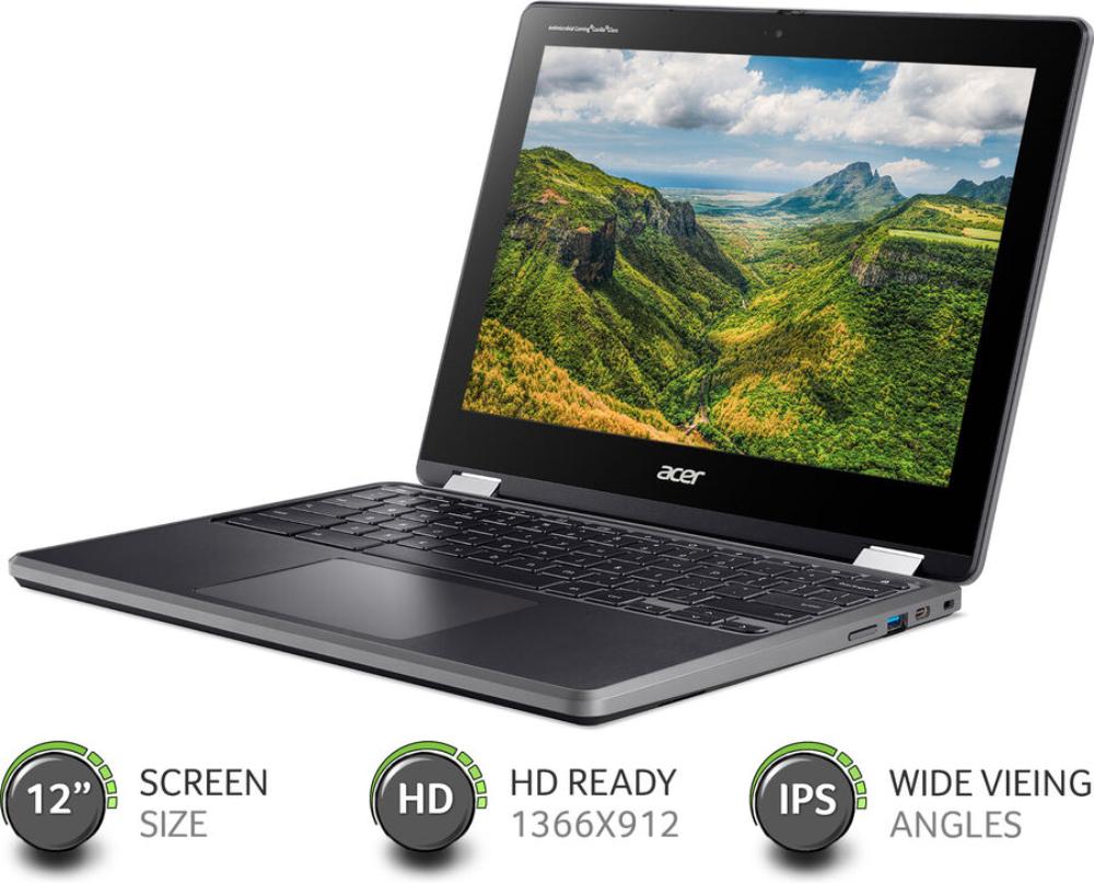 Acer Chromebook Spin 512 R856T-TCO-C162 fartölva, 12" HD+ Touch Intel N100 8/64GB, ísl. lykl., Svört - image 10 [e7e4f32a59]
