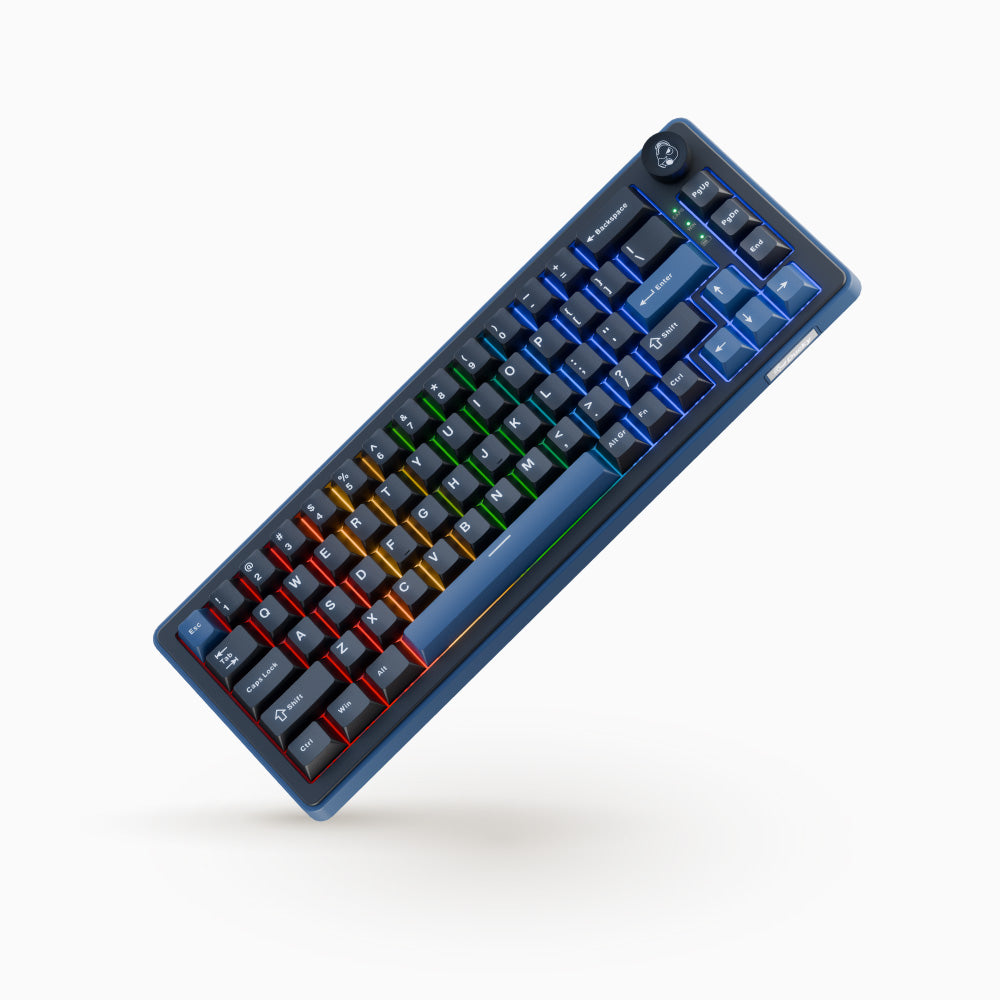 Ducky OK-M SF RGB þráðlaust multi-device lyklaborð, KTT Baby Tactile svissar, íslenskt, svart - image 2 [10735b5f16]