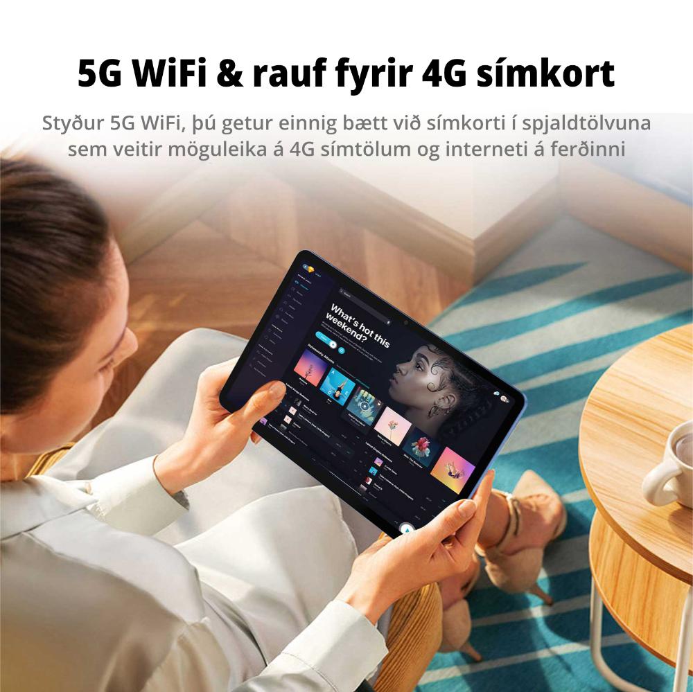 Pritom TronPad P30H-4G 10" HD+ 8-kjarna 6/128GB Android 15 4G LTE, spjaldtölva, kickstand cover, Grá - image 4 [c41ebcd090]