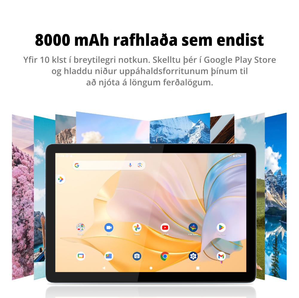 Pritom TronPad P30H-4G 10" HD+ 8-kjarna 6/128GB Android 15 4G LTE, spjaldtölva, kickstand cover, Grá - image 11 [eea840a404]