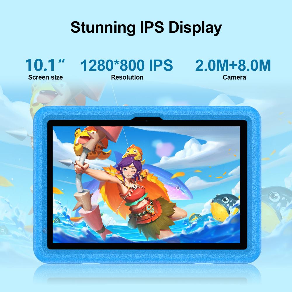 Pritom Kid Tab P30HK 10" HD+ 8-kjarna 4/128GB Android 15 spjaldtölva með bumper, Blá - image 2 [929eaefbf8]