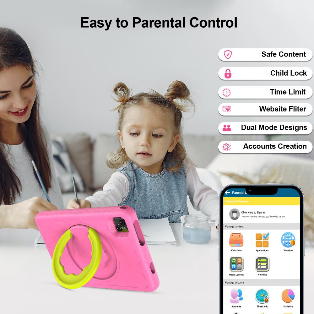 Pritom Kid Tab P30HK 10" HD+ 8-kjarna 4/128GB Android 15 spjaldtölva með bumper, Bleik - image 7 [b10c9487ab]