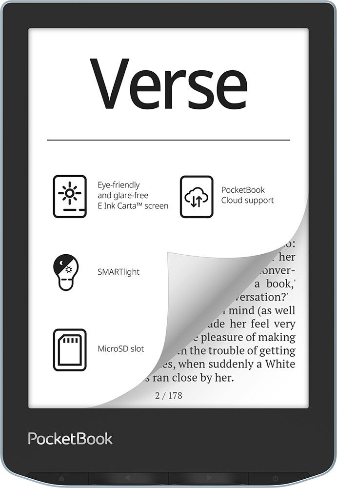 PocketBook Verse 6" lesbretti með íslensku viðmóti, blátt - image 2 [e995ed690d]
